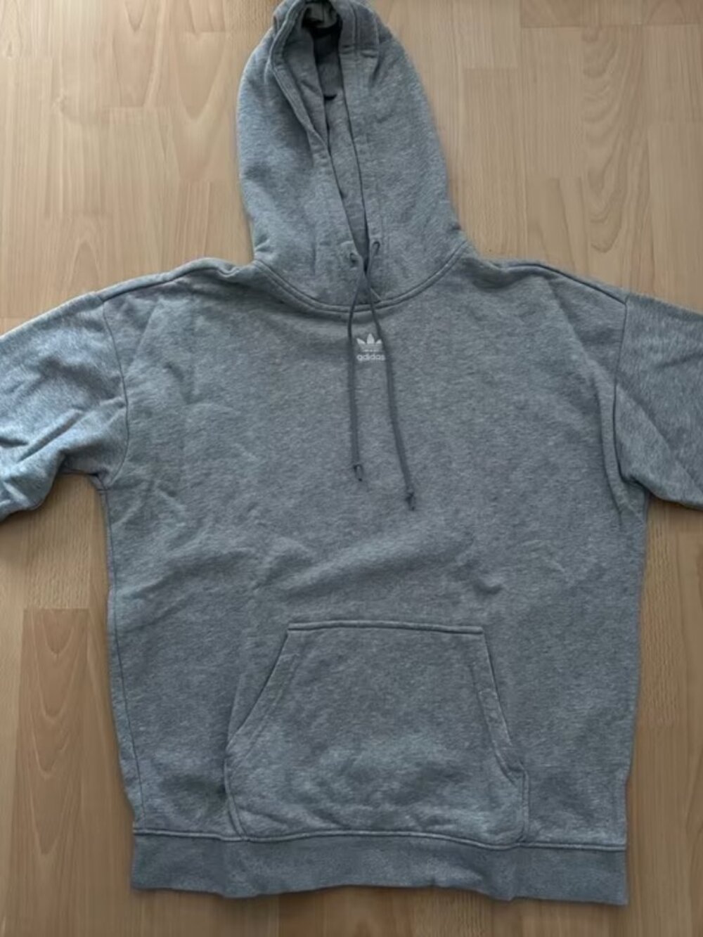 Adidas Originals Grey Pullover Hoodie — Size S, Excellent Condition